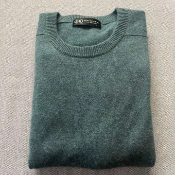 BOB GALET 남성용 크루넥 스웨터 캐시미어 100% 그린 L