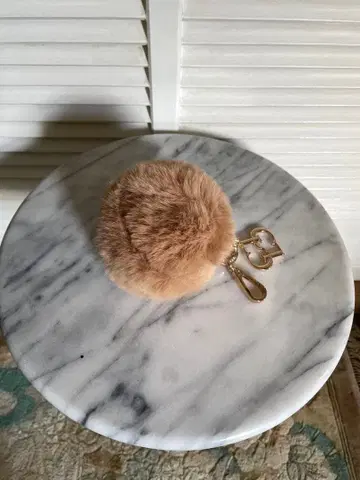 미사용 새상품 셀포드 베이지 퍼 참 골드 금장 장식 거울 포함