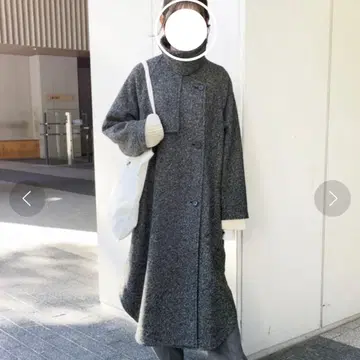 Spick & Span 헤링본 볼륨 코트 W 슬리버 36