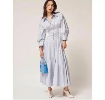 프레이 아이디 랜덤 티어드 셔츠 원피스