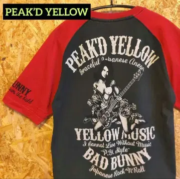 PEAK'D YELLOW, BAD BUNNY 57) 래글런 슬리브 티셔츠