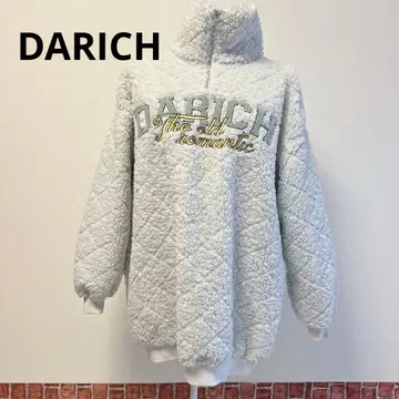 다리치 하프 지퍼 보아 후드티 원피스 아이보리