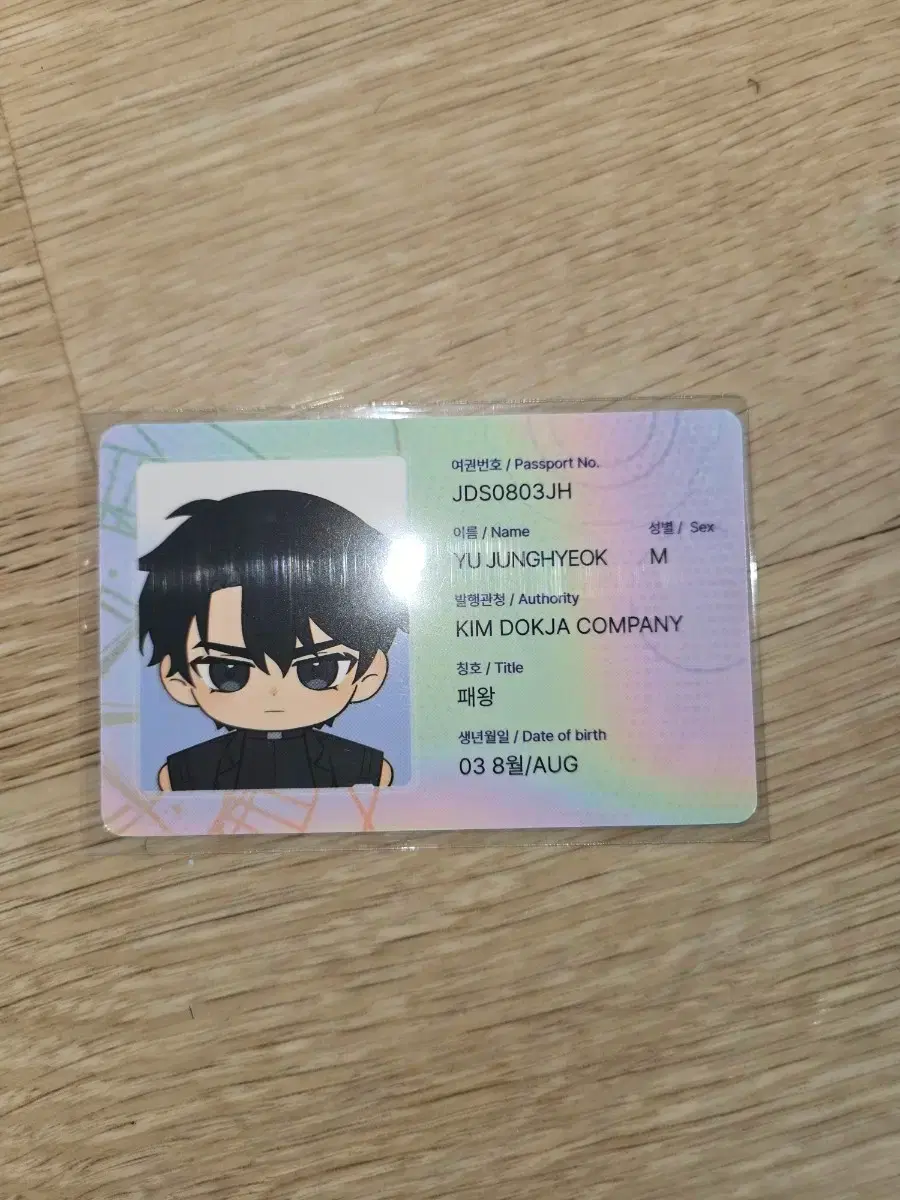 Omniscient Reader's Viewpoint Yoo Joonghyuk Card