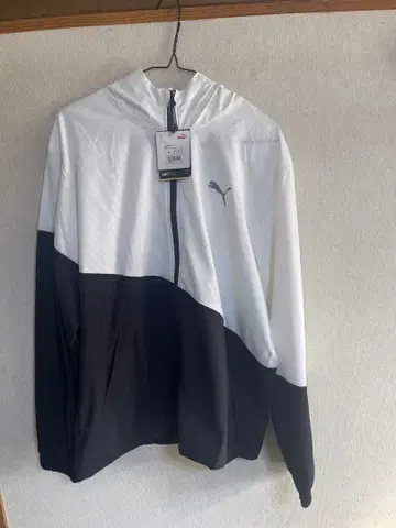 [ 미사용 ] PUMA 나일론 자켓 XL 화이트/블랙
