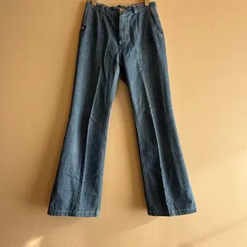 Ooh Ahh 플레어 팬츠 다크 블루 슬릿 데님 팬츠