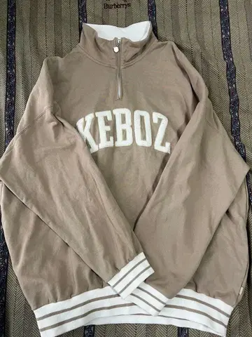 KEBOZ 베이지 하프 지퍼 트레이닝복