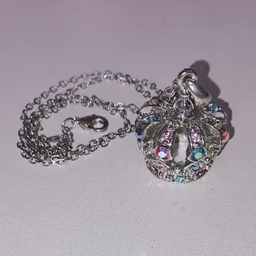 수요일의 앨리스 왕관 목걸이 실버 소