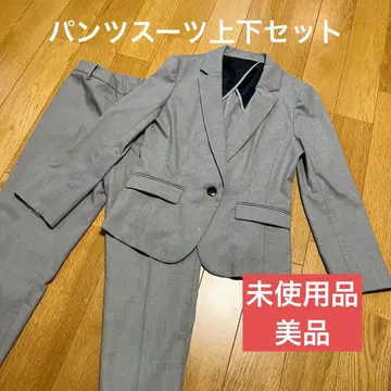 미사용품 새상품급 팬츠 수트 상하의 세트 그레이 비즈니스 여성용