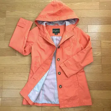 여성용 후드 부착 코트 에디바우어 브라이트 오렌지 11호