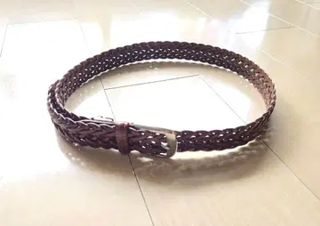 [ 하자 있음 ] 브라운 가죽 웨빙 벨트