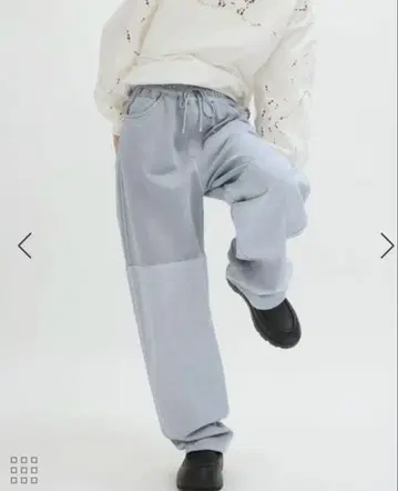 AMOMENTO 데님 스웨트 팬츠