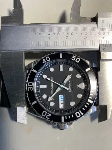 세이코 자동 와인딩 다이버 워치 블랙