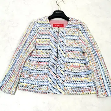 새상품급 코헨 요네토미 섬유 믹스 트위드 가디건 자켓 36