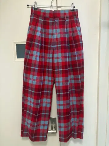 크리스마스 코디에 추천! 빨간색 체크 캐주얼 팬츠