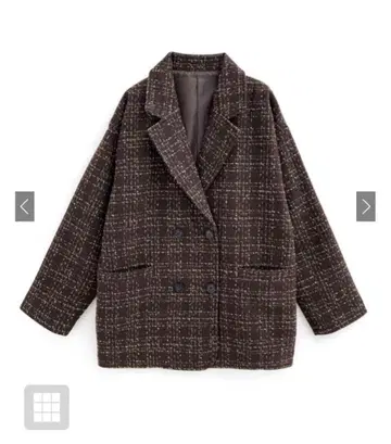 라메 트위드 미들 기장 코트[dk1319]