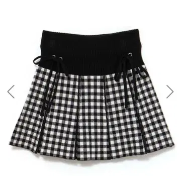 bubbles 바이컬러 니트 치마바지 체크 M 사이즈