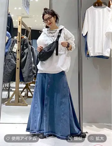 니코앤드 사이드 턱 스커트 M Misayo