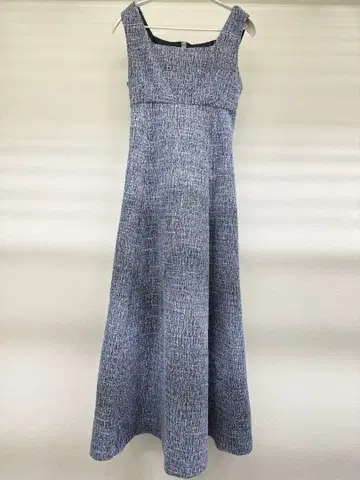 앙데팡당 라메 트위드 롱 원피스 블루