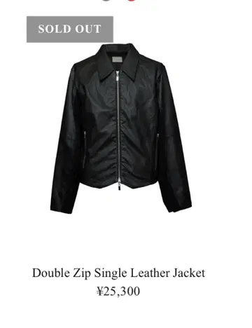 젠트 루이 더블 지퍼 싱글 가죽 자켓