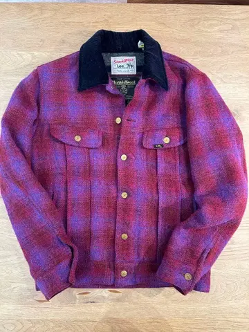 LEE STORM RIDER Harris Tweed 콜라보 체크 자켓