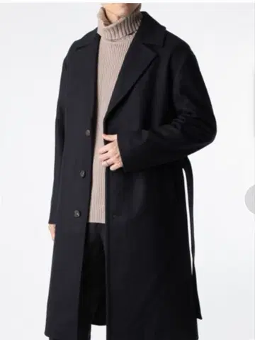 Hevo OSTUNI 울 나일론 소프트 멜톤 코트 체스터 42