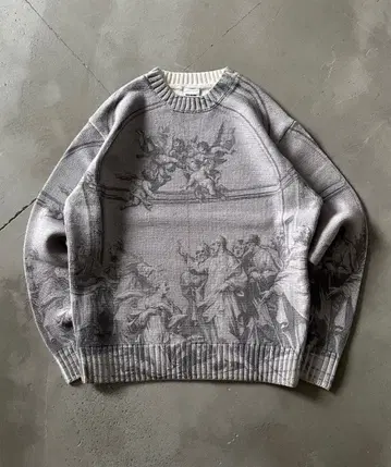 아트 프린트 그레이 트레이닝복