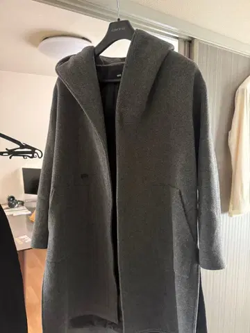 HARE 후드 롱 코트