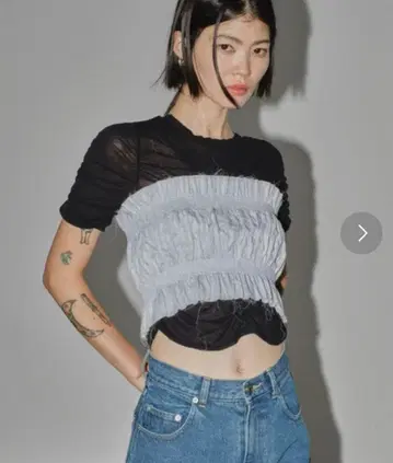 TODAYFUL 스트라이프 개더 뷔스티에