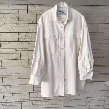 Healthy Denim 화이트 셔츠 자켓
