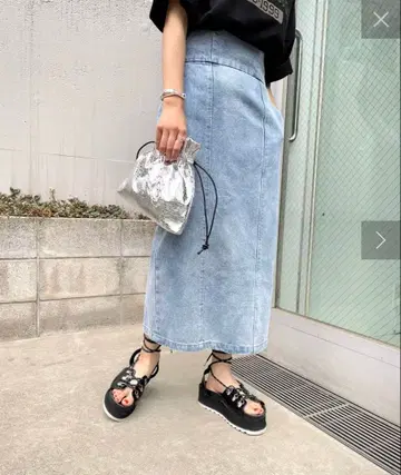 후즈후 갤러리 하이웨이 데님 스커트