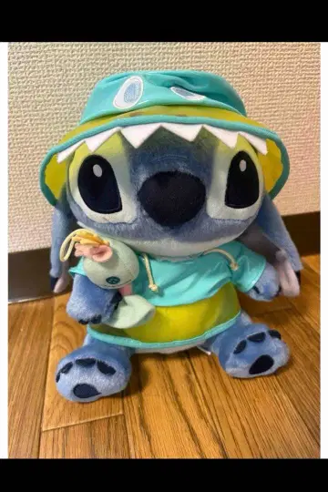 스티치 Rain 레인코트 봉제 인형 인형 Disney 새상품급