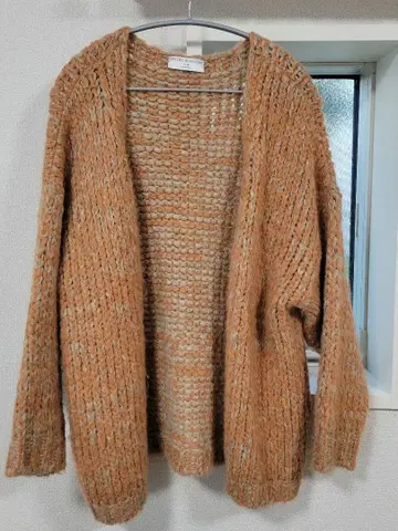 하이 게이지 니트 가디건