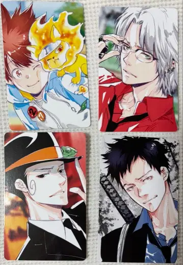 아마노 아키라 전시회 셀카풍 트레이딩 카드 추가분 4장 세트