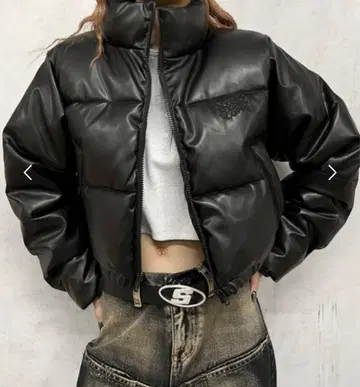 가죽 다운 자켓