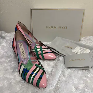 EMILIO PUCCI 컬러풀 하이힐 펌프스