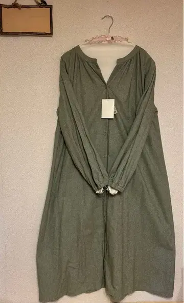 미사용 택 포함 셀프 서비스 전후 착용 긴팔 셔츠 원피스