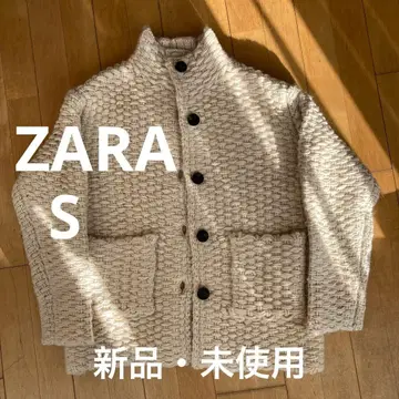 ZARA 크림색 하이넥 가디건 S