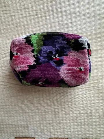 alpaloh 꽃무늬 셔닐 미니 파우치