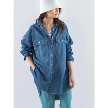 MAYSON GREY 메이슨 그레이 데님 오버 튜닉 셔츠