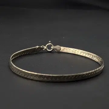 빈티지 이탈리안 실버 925 헤링본 팔찌 4.5g