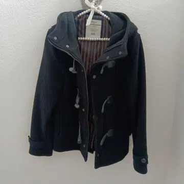 HARE 블랙 더플 코트 M