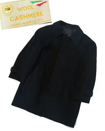 [ 이탈리아 원단 ] 울 캐시미어 블랙 롱 코트 L 사이즈 l3