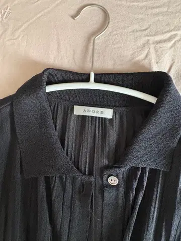 ADORE 롱 가디건 슬릿 블랙