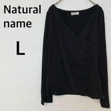 Natural name 긴팔 디자인 티셔츠 [ L ] 블랙