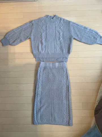 FREES MART 그레이 니트 셋업 FR