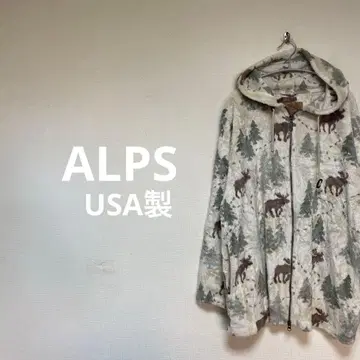ALPS USA 플리스 자켓 애니멀 무늬