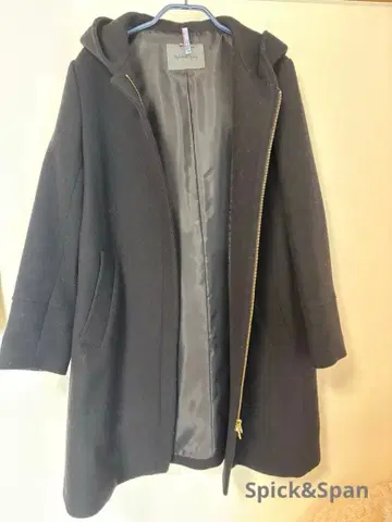 [ 스픽 앤 스팬 ] 후디 블랙 롱 코트 38