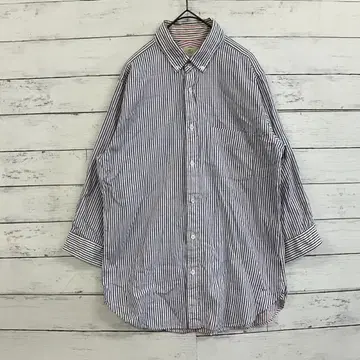 BEAUTY&YOUTH 스트라이프 셔츠 L 남성용 일본제 긴팔 캐주얼