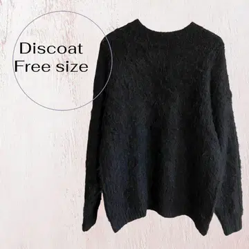 디스코트 니트 스웨터 블랙 프리 사이즈 루즈핏 심플
