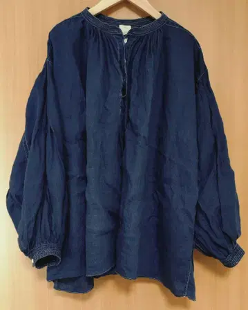 에슈페 sp 인디고 린넨 블라우스